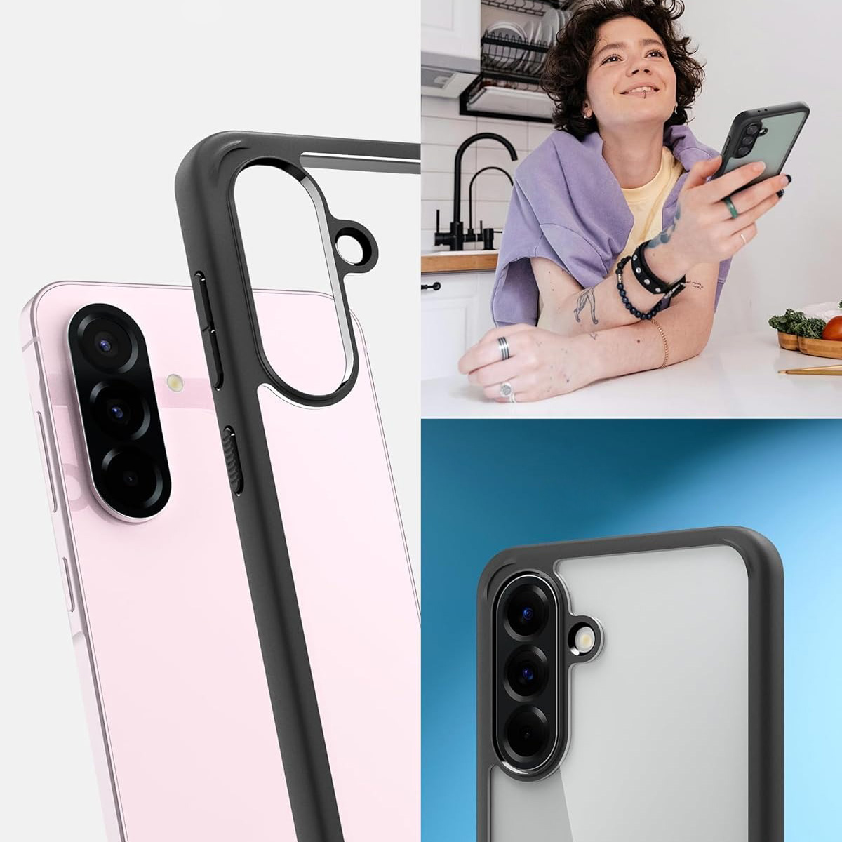 Etui Spigen Ultra Hybrid do Samsung Galaxy A56 5G, przezroczysto-czarne